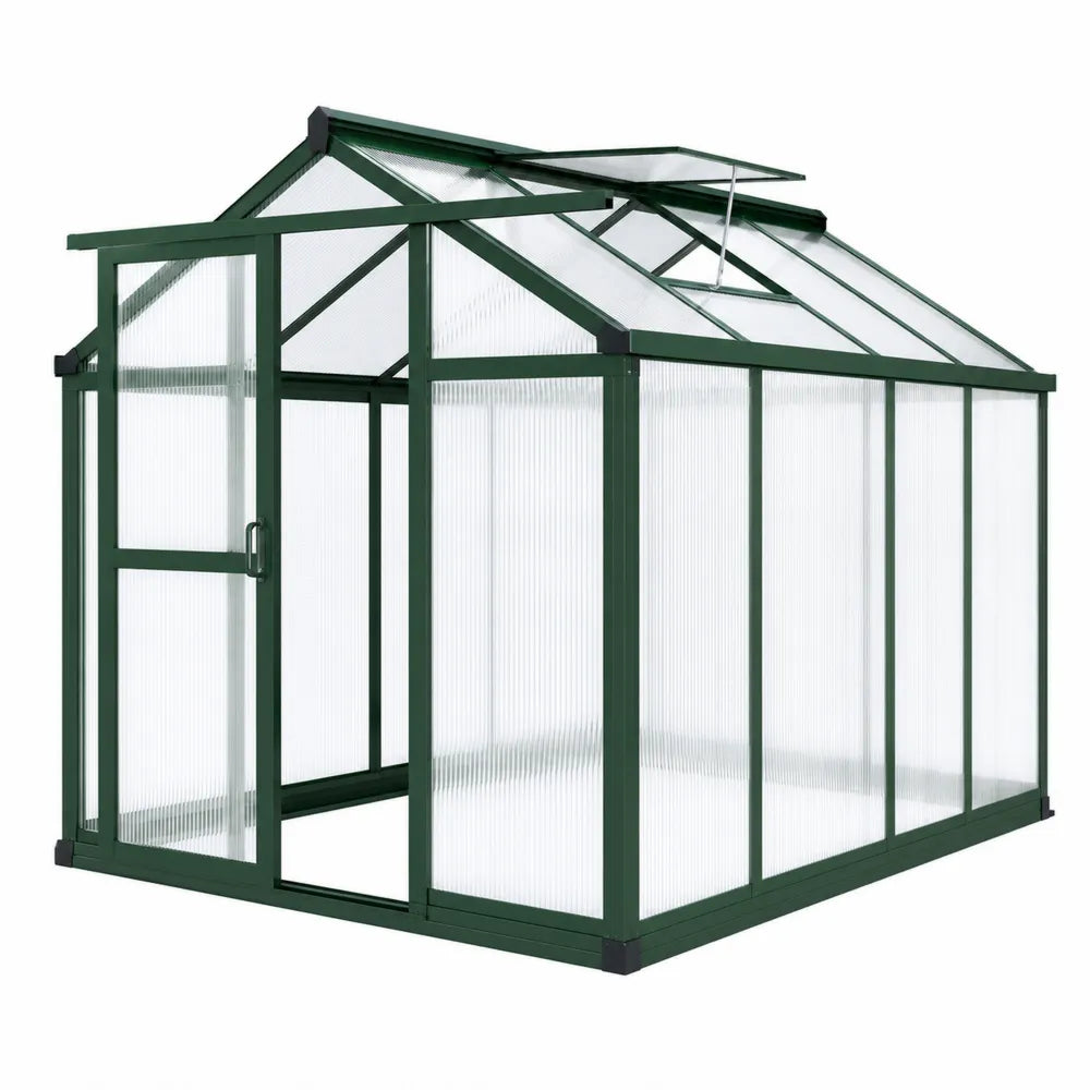 Greenhouse Aluminum Frame Polycarbonate Panels 315x190x195cm