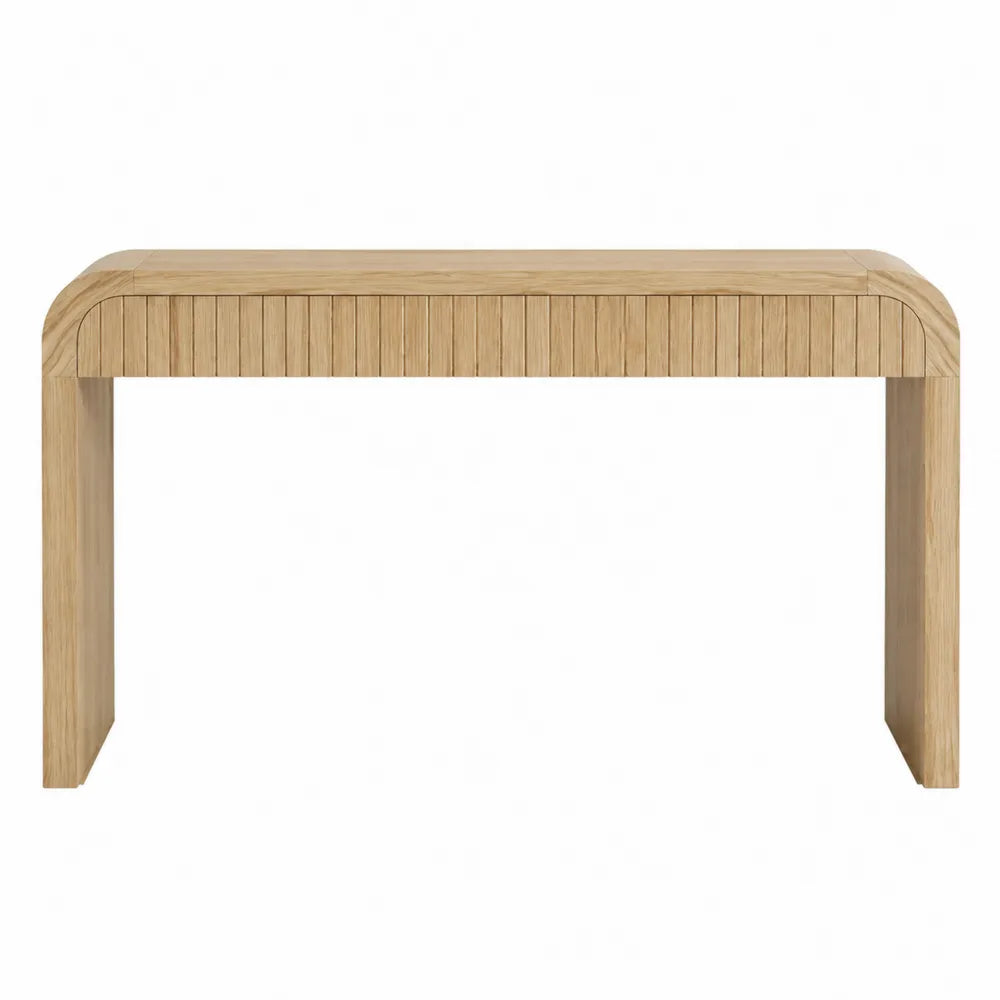 Solid Oak Console Table Natural 120cm x 40cm x 75cm