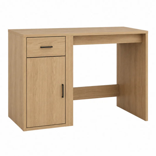 Rectangular Engineered Wood Desk with Drawer and Cabinet 120cm x 60cm x 75cm